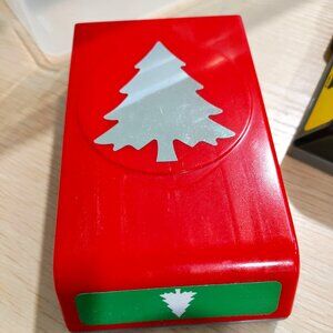 EK Success 2.5" x 2" Large Christmas Tree Punch GUC